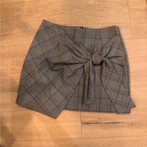 Forever 21 Checkered Mini Skirt with Bow
